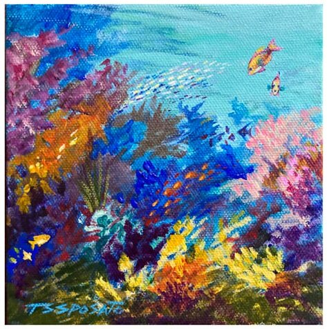 Keys Reef - 6"x 6"